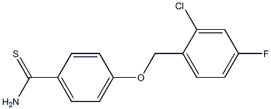 4-[(2-chloro-4-fluorophenyl)methoxy]benzene-1-carbothioamide Struktur