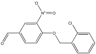 4-[(2-chlorophenyl)methoxy]-3-nitrobenzaldehyde Struktur