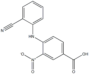 4-[(2-cyanophenyl)amino]-3-nitrobenzoic acid Struktur