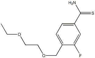 4-[(2-ethoxyethoxy)methyl]-3-fluorobenzenecarbothioamide Struktur