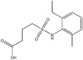 4-[(2-ethyl-6-methylphenyl)sulfamoyl]butanoic acid Struktur