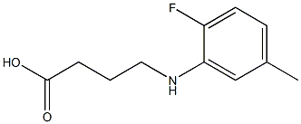 4-[(2-fluoro-5-methylphenyl)amino]butanoic acid Struktur