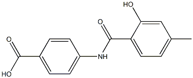 4-[(2-hydroxy-4-methylbenzene)amido]benzoic acid Struktur