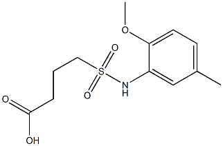 4-[(2-methoxy-5-methylphenyl)sulfamoyl]butanoic acid Struktur