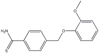 4-[(2-methoxyphenoxy)methyl]benzenecarbothioamide Struktur