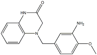 4-[(3-amino-4-methoxyphenyl)methyl]-1,2,3,4-tetrahydroquinoxalin-2-one Struktur