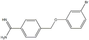 4-[(3-bromophenoxy)methyl]benzenecarboximidamide Struktur