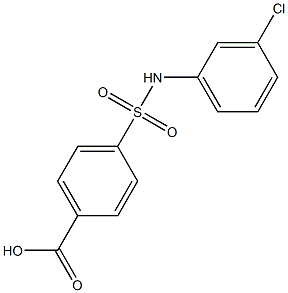 4-[(3-chlorophenyl)sulfamoyl]benzoic acid Struktur