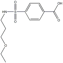 4-[(3-ethoxypropyl)sulfamoyl]benzoic acid Struktur