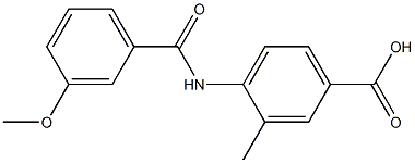 4-[(3-methoxybenzoyl)amino]-3-methylbenzoic acid Struktur