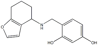 4-[(4,5,6,7-tetrahydro-1-benzofuran-4-ylamino)methyl]benzene-1,3-diol Struktur