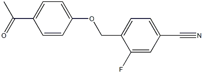 4-[(4-acetylphenoxy)methyl]-3-fluorobenzonitrile Struktur