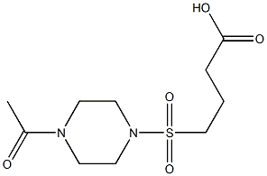 4-[(4-acetylpiperazine-1-)sulfonyl]butanoic acid Struktur