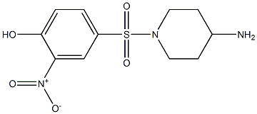 4-[(4-aminopiperidine-1-)sulfonyl]-2-nitrophenol Struktur