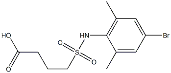 4-[(4-bromo-2,6-dimethylphenyl)sulfamoyl]butanoic acid Struktur