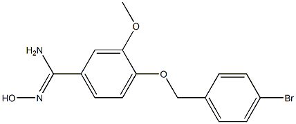 4-[(4-bromophenyl)methoxy]-N'-hydroxy-3-methoxybenzene-1-carboximidamide Struktur