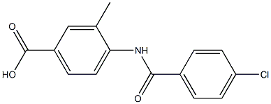 4-[(4-chlorobenzoyl)amino]-3-methylbenzoic acid Struktur