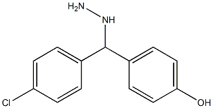 4-[(4-chlorophenyl)(hydrazinyl)methyl]phenol Struktur