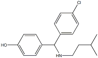 4-[(4-chlorophenyl)[(3-methylbutyl)amino]methyl]phenol Struktur