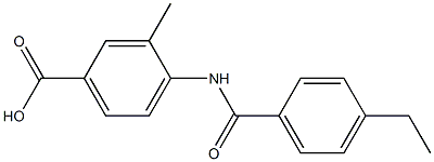 4-[(4-ethylbenzene)amido]-3-methylbenzoic acid Struktur