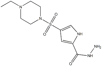 4-[(4-ethylpiperazin-1-yl)sulfonyl]-1H-pyrrole-2-carbohydrazide Struktur