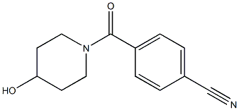 4-[(4-hydroxypiperidin-1-yl)carbonyl]benzonitrile Struktur