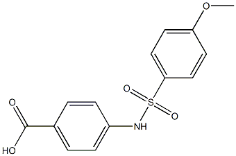 4-[(4-methoxybenzene)sulfonamido]benzoic acid Struktur