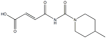 4-[(4-methylpiperidin-1-yl)carbonylamino]-4-oxobut-2-enoic acid Struktur