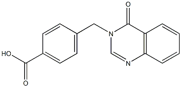 4-[(4-oxo-3,4-dihydroquinazolin-3-yl)methyl]benzoic acid Struktur