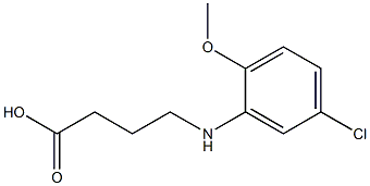 4-[(5-chloro-2-methoxyphenyl)amino]butanoic acid Struktur