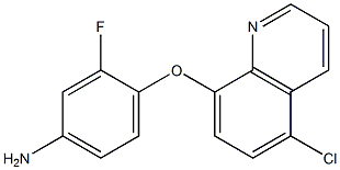 4-[(5-chloroquinolin-8-yl)oxy]-3-fluoroaniline Struktur