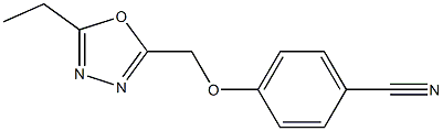 4-[(5-ethyl-1,3,4-oxadiazol-2-yl)methoxy]benzonitrile Struktur