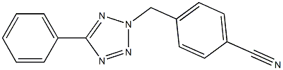 4-[(5-phenyl-2H-1,2,3,4-tetrazol-2-yl)methyl]benzonitrile Struktur