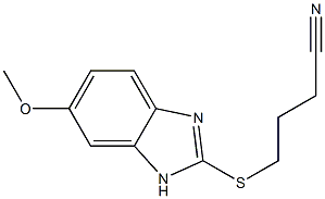 4-[(6-methoxy-1H-1,3-benzodiazol-2-yl)sulfanyl]butanenitrile Struktur