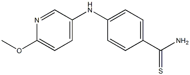 4-[(6-methoxypyridin-3-yl)amino]benzene-1-carbothioamide Struktur