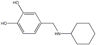 4-[(cyclohexylamino)methyl]benzene-1,2-diol Struktur