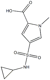 4-[(cyclopropylamino)sulfonyl]-1-methyl-1H-pyrrole-2-carboxylic acid Struktur