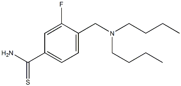 4-[(dibutylamino)methyl]-3-fluorobenzene-1-carbothioamide Struktur