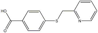 4-[(pyridin-2-ylmethyl)thio]benzoic acid Struktur