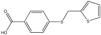 4-[(thiophen-2-ylmethyl)sulfanyl]benzoic acid Struktur