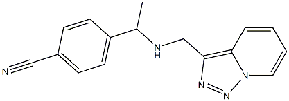 4-[1-({[1,2,4]triazolo[3,4-a]pyridin-3-ylmethyl}amino)ethyl]benzonitrile Struktur