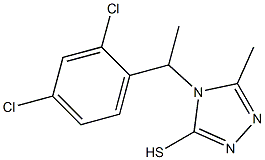 4-[1-(2,4-dichlorophenyl)ethyl]-5-methyl-4H-1,2,4-triazole-3-thiol Struktur