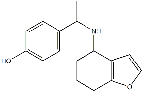 4-[1-(4,5,6,7-tetrahydro-1-benzofuran-4-ylamino)ethyl]phenol Struktur