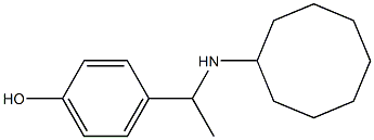 4-[1-(cyclooctylamino)ethyl]phenol Struktur