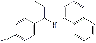 4-[1-(quinolin-5-ylamino)propyl]phenol Struktur