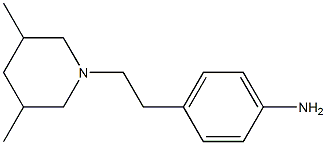 4-[2-(3,5-dimethylpiperidin-1-yl)ethyl]aniline Struktur