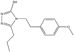 4-[2-(4-methoxyphenyl)ethyl]-5-propyl-4H-1,2,4-triazole-3-thiol Struktur