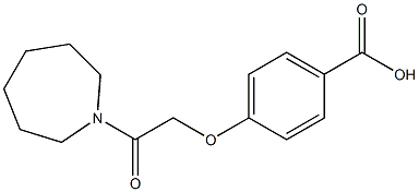 4-[2-(azepan-1-yl)-2-oxoethoxy]benzoic acid Struktur