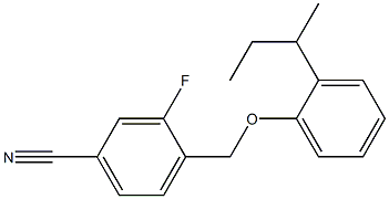 4-[2-(butan-2-yl)phenoxymethyl]-3-fluorobenzonitrile Struktur