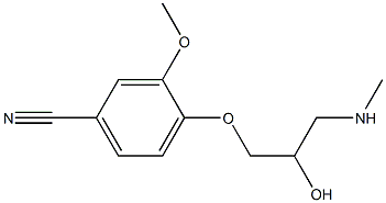 4-[2-hydroxy-3-(methylamino)propoxy]-3-methoxybenzonitrile Struktur